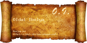 Oldal Ibolya névjegykártya